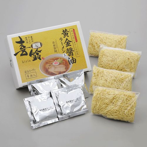 4950482011970







河京
喜鈴（きりん） 黄金醤油ラーメン 4食