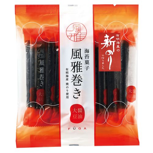 4528937200455



10ﾎﾝ



風雅
新のり風雅巻 醤油大豆10本