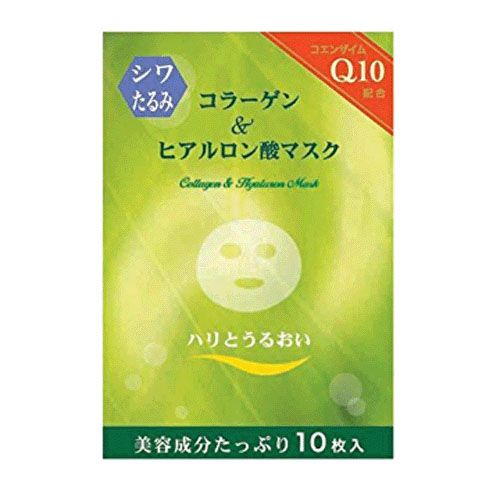 ハラ
ハリ！うるおい！コラーゲン＆ヒアルロン酸配合マスク（10枚入り×6個セット）