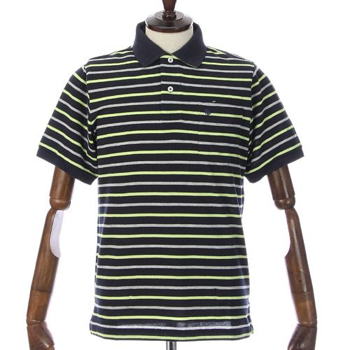 山喜　
POLO ボーダー 鹿の子ポロシャツ