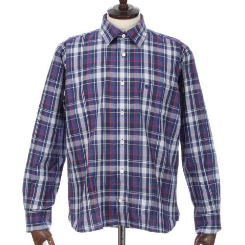 山喜　
POLO 麻混チェックシャツ