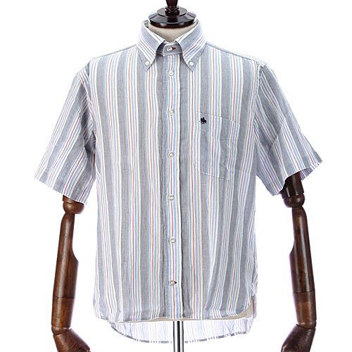 山喜　
POLO ストライプ 半袖シャツ