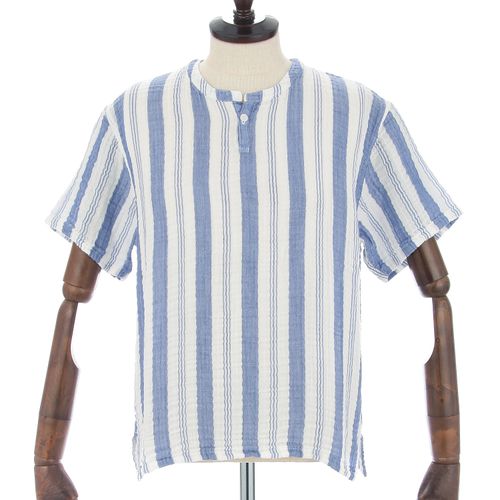 4.9053E+12







内野
UCHINO クレープガーゼストライプヘンリーネックTシャツ