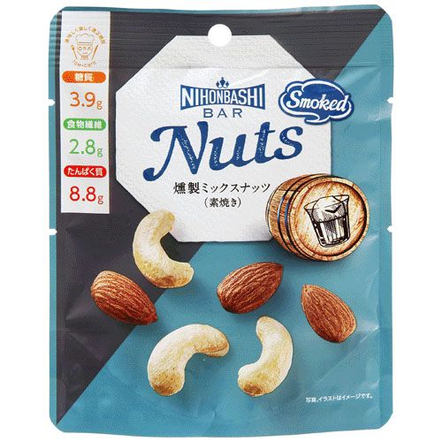 4582191131610



5744755



国分首都圏
Nihonbashi Bar Nuts 燻製ミックスナッツ（素焼き）