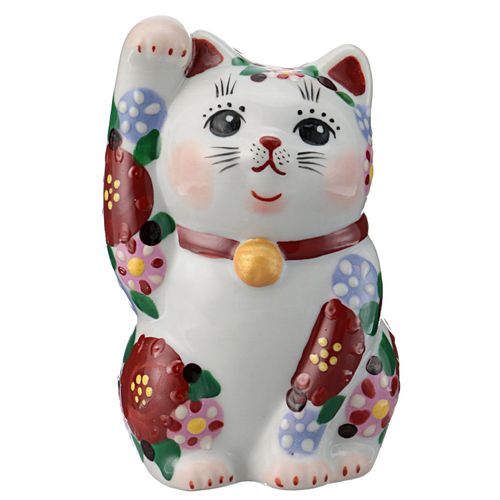 マルヨネ
九谷焼3号招き猫 上絵イッチン赤華盛