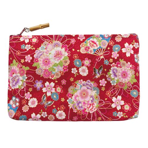 祐馬工芸
華ざくら 竹玉付角平ポーチ