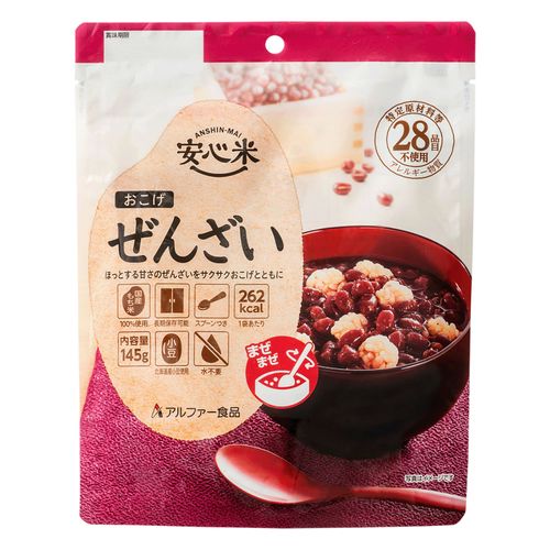 11421674



アルファー食品　
安心米おこげ ぜんざい （ケース販売）