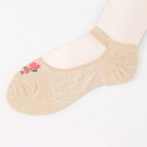 常峰ソックス
エトワールオリジナル甲くりぬきつま先薔薇柄靴下