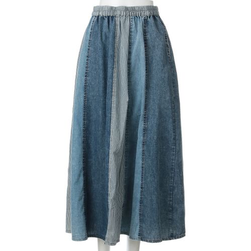 グラティア
GENTIL ストライプ×デニム ギャザースカート