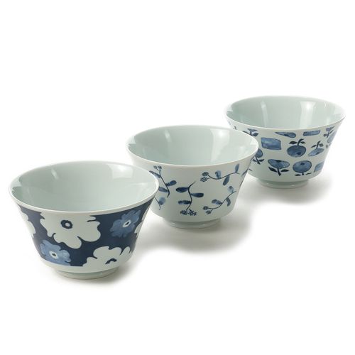 西海陶器
藍花持易丼トリオ
