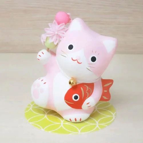 一千乃
張り子鯛持ち招き猫