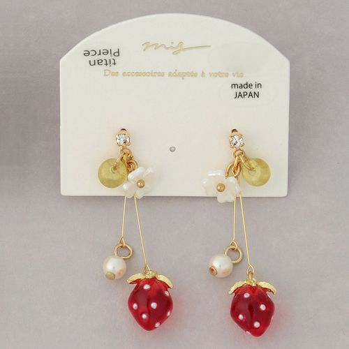 ピーズ
クリハナ25いちごピアス
