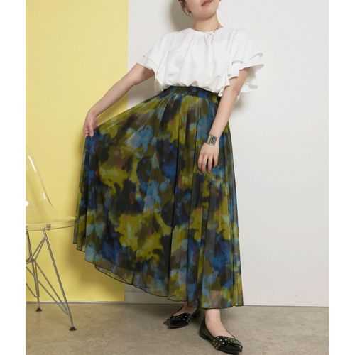 光世　
PalmRicheオリジナル水彩柄シアースカート