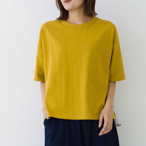 ピープル
kermu リサイクルコットン天竺 異素材コンビTシャツ