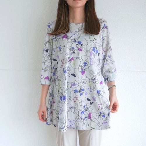 玉一商店　
綿強撚SZ天竺プリントチュニック