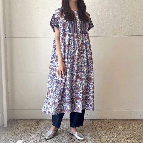 アンナヴァン
ブロックプリントワンピース