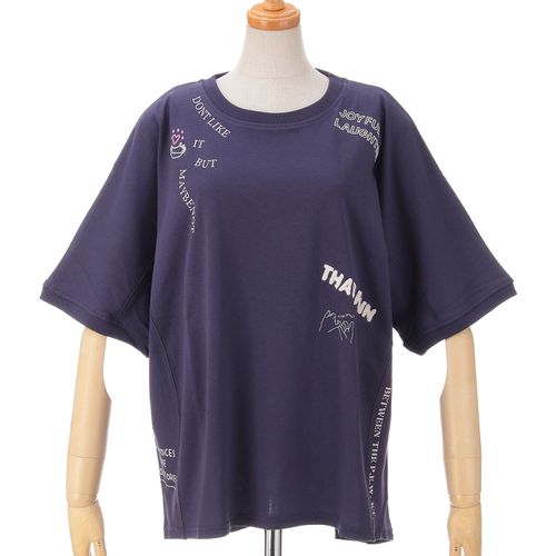 ミーム
iriey 16／－ОE天竺 ランダムロゴ刺繍プルオーバー