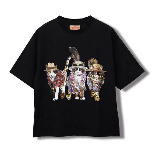 三高
CORISCO Animal Village 前後プリントネコTシャツ リゾート