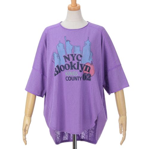 グラティア
GENTIL 麻タッチ天竺ロールネックプリントTee
