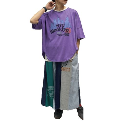 グラティア
GENTIL麻タッチ天竺ロールネックプリントTee