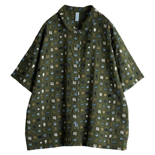ドライブ
Emagoお出かけ総柄刺繍シャツ