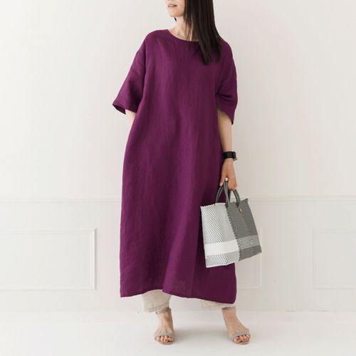ピープル
Crea delice 14番手リネン Aラインワンピース