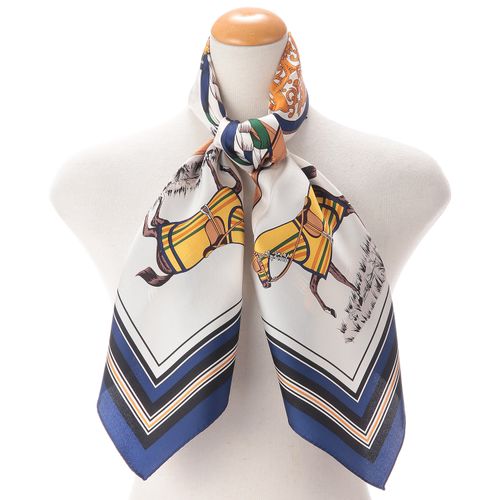 東京毛織
シルク馬柄スカーフ88×88
