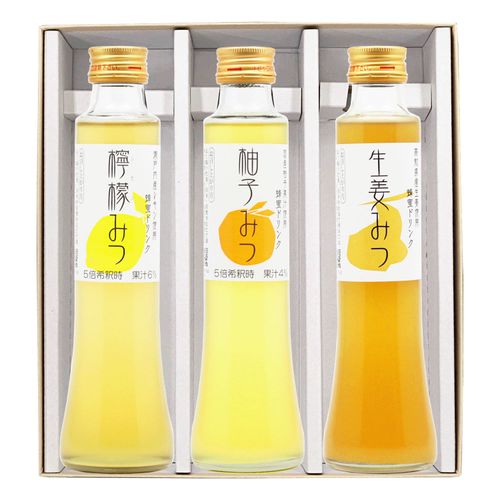 金澤やまぎし養蜂場　
ハニードリンク3本セット（柚子・檸檬・生姜）