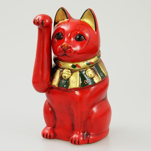 丸靖製陶所
大正猫 右手 赤色