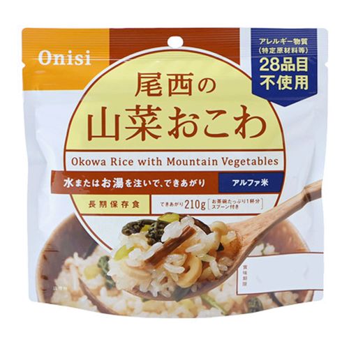 4970088240086



401



昭産商事　
長期保存食アルファ米尾西の山菜おこわ