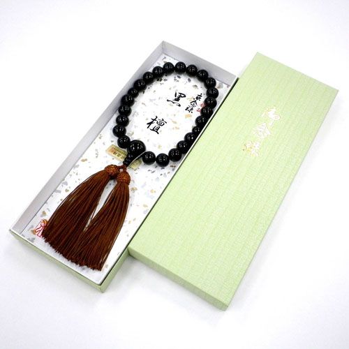 京念珠刑部
黒檀 紳士用片手数珠