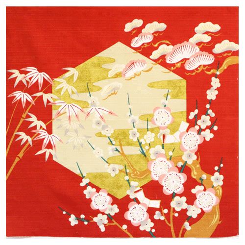61880925



丸全
綿タペストリー からく ことほぎ梅