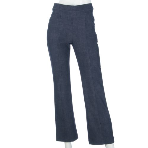 橘高　
フィットパンツ通年素材デニムプリント股下65cm丈