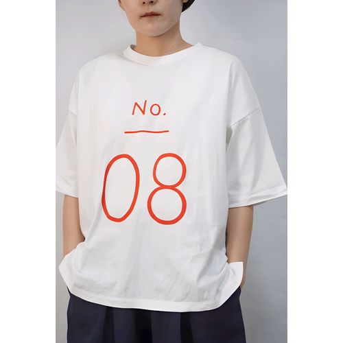 フク
fu－dueka：：6分袖プリントTee
