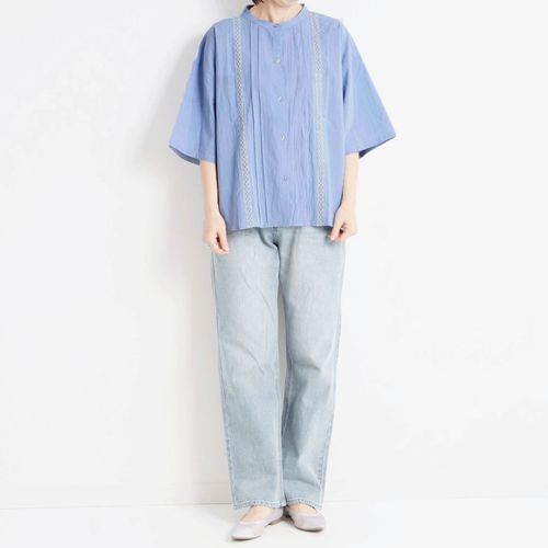 オンアンドオン
lecolisローン×レースピンタックシャツ