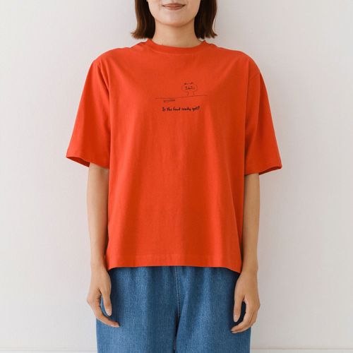 ピープル
kermu接触冷感コットン天竺ネコプリントTシャツ