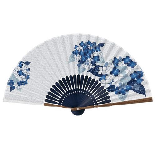 山二
婦人扇子セット藍花