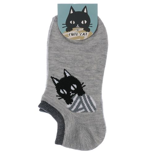 スタジオ・ポアック
スニーカー丈 毛糸と黒猫 口ゴム 切替 靴下