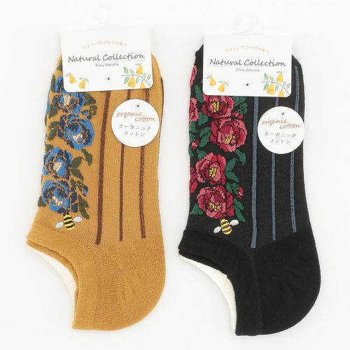 エイコー
Natural Collection スニーカー丈 フロント花柄ハチ刺繍