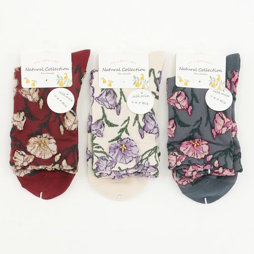 エイコー
Natural Collection クルー丈 シルクミックス トルコキキョウ柄
