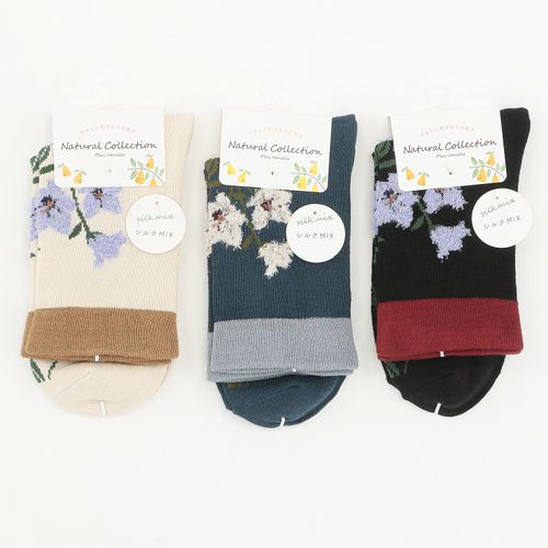 エイコー
Natural Collection クルー丈 シルクミックス キキョウ柄