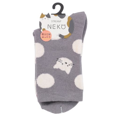 アシスト
STREAM クルー丈 ドット ねこ 靴下