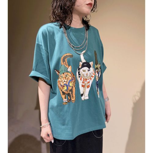 三高
CORISCO Animal Village 前後プリントネコTシャツ