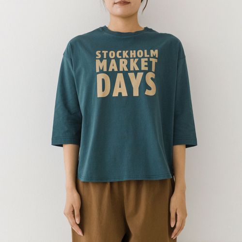 ピープル
kermu UV天竺STOCKHOLMプリント7分袖Tシャツ