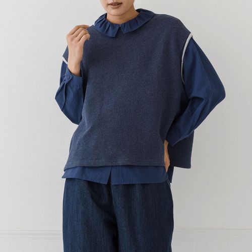 ピープル
kermu ガーゼ裏毛ロールネックワイドベスト