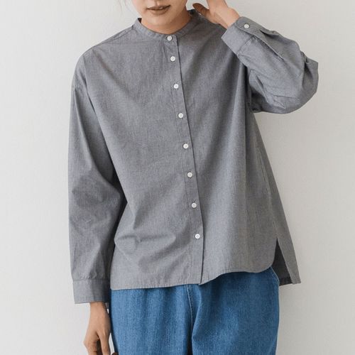 ピープル
kermu コットンワッシャーバンドカラーシャツ