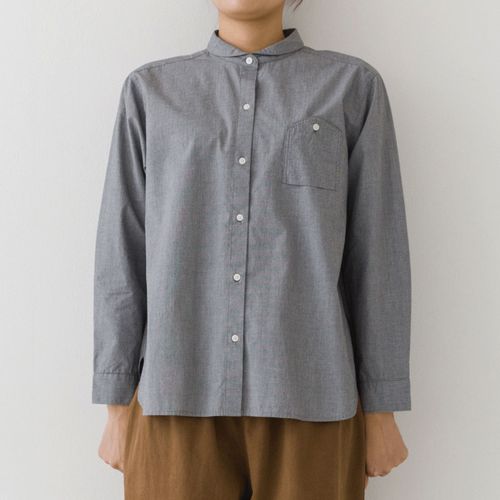 ピープル
kermu コットンワッシャーラウンドカラーワークシャツ
