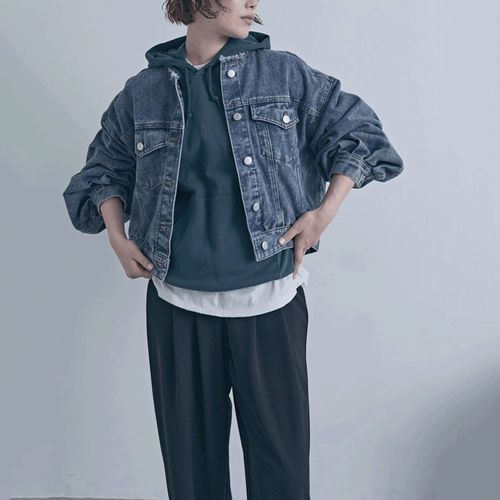 山本定
ノーカラーBIGシルエットGジャン