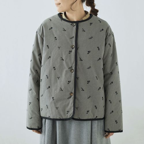 4547316085933



0



ノンノ　
小花刺繍入り中綿キルトショートコート
