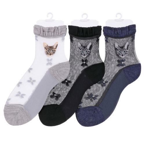 0



0



桑メリヤス
25AW シースルーソックス クルー丈 カシミヤ混 猫柄